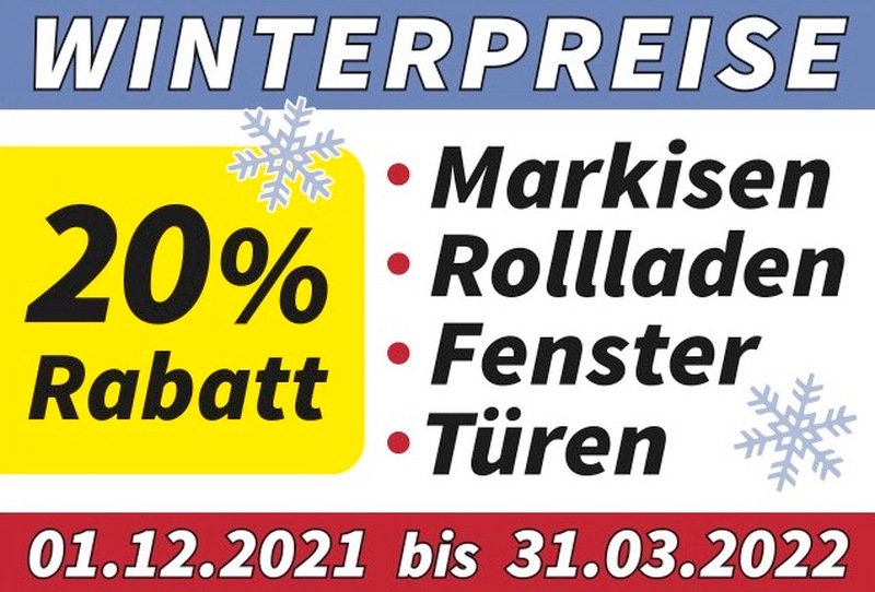 20 % auf Markisen, Rollläden, Fenster, Türen, Berlin-Buch