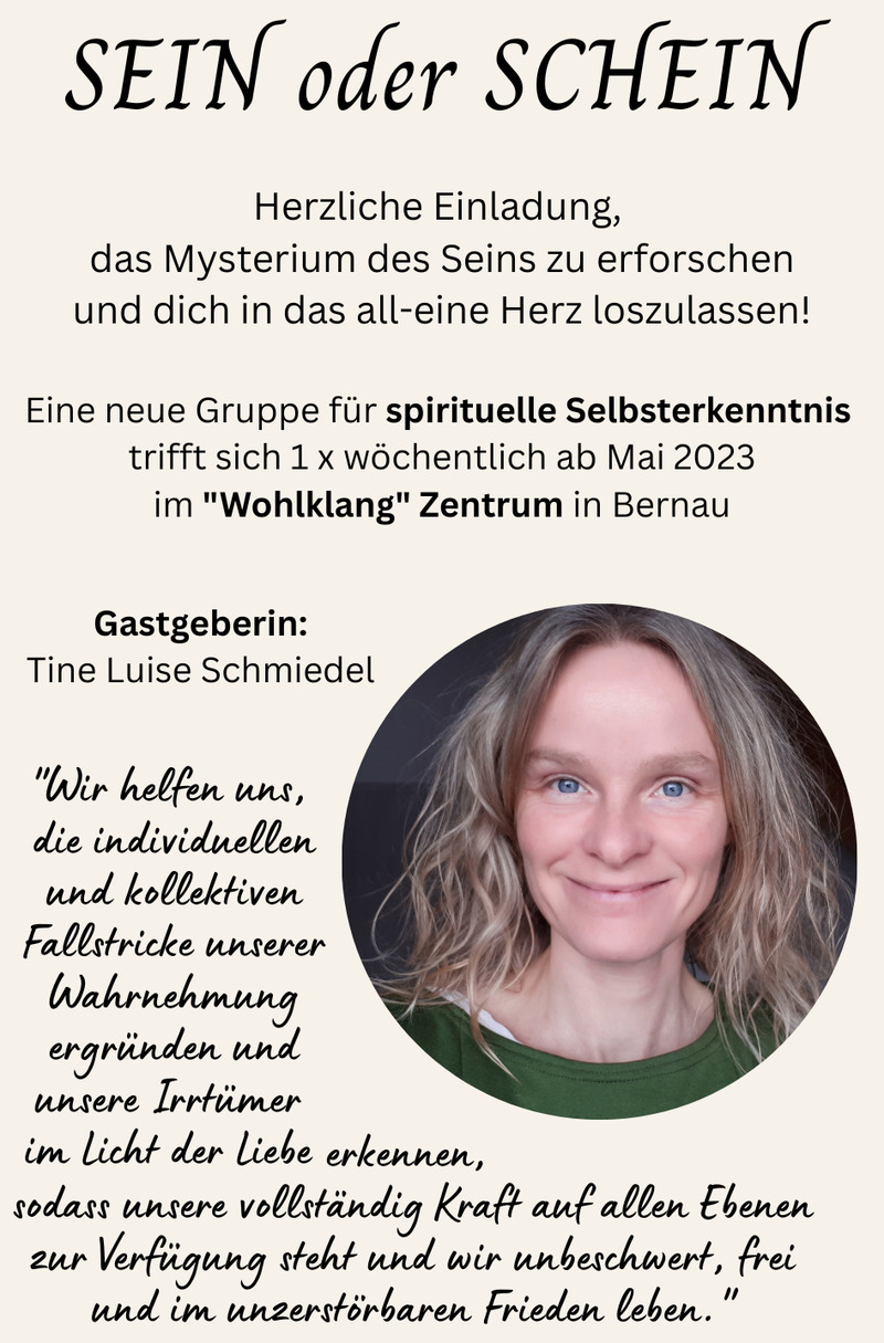 Kursstart morgen: Spirituelle Selbsterkenntnis, Berlin-Buch